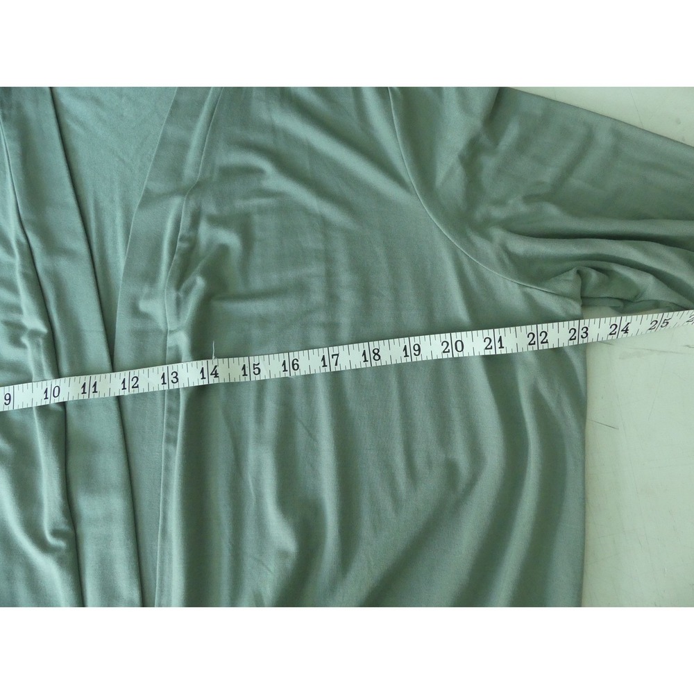 LOGO Lori Goldstein Sage Open Cardigan Sheer Hem XLP Duster Office Casual Pocket - Picture 4 of 7